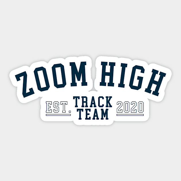 Zoom High Track Team Gym Shirt (Navy) Sticker by stickerfule